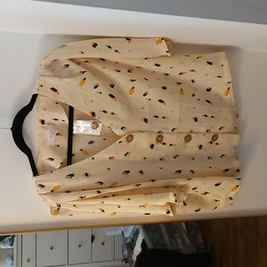 NWT 90’s Cream Crop Blouse